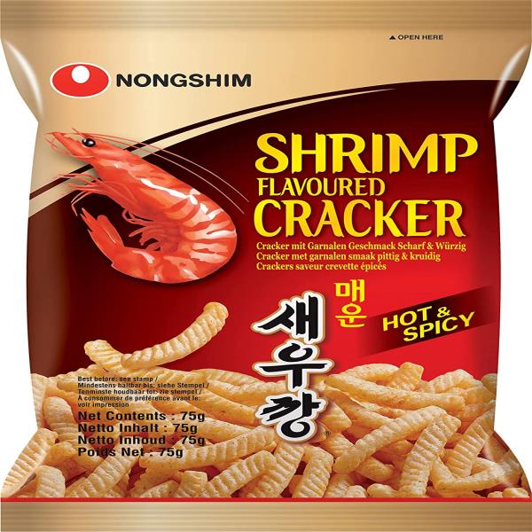Nongshim Shrimp Flavoured Cracker Hot & Spicy, 75 g