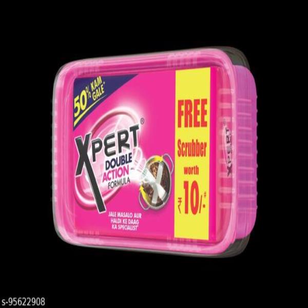 Xpert Double Action Formula Dishwash Bar + Scrubber Free 